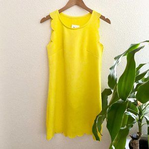 NWT Yellow Scalloped Sleeveless Dress